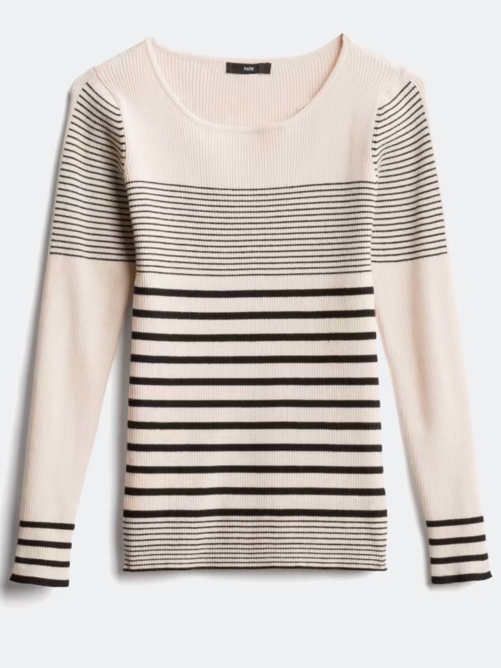 Fate Boatneck Fitted Knit Pullover Women's Sweater-Large
